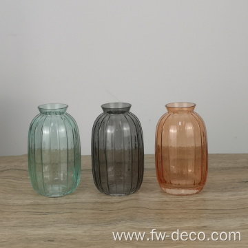 ribbed modern small mini glass crystal vases